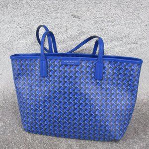 Tory Burch Ever Ready Monogram Tote Blue